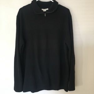 Ermenegildo Zegna Luxury Black Cashmere Mens Sweater, 1/4 Zip, Made in Italy